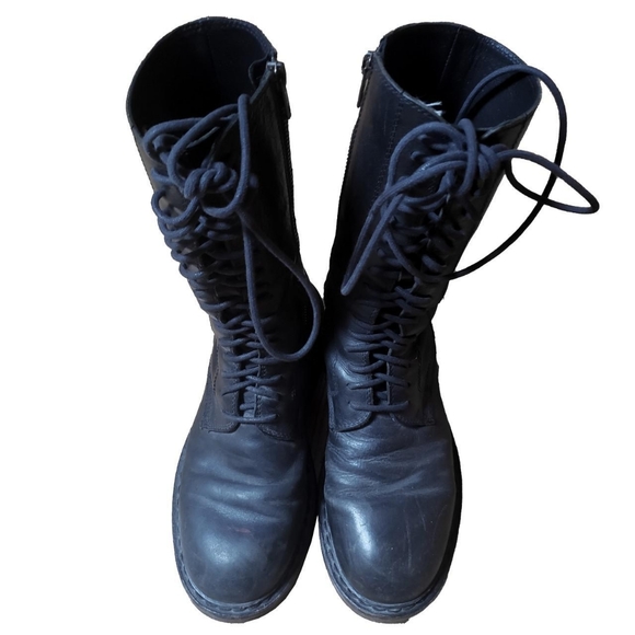 🚫SOLD🚫Ann Demeulemeester Black Lace Up Combat Boots - Picture 2 of 4
